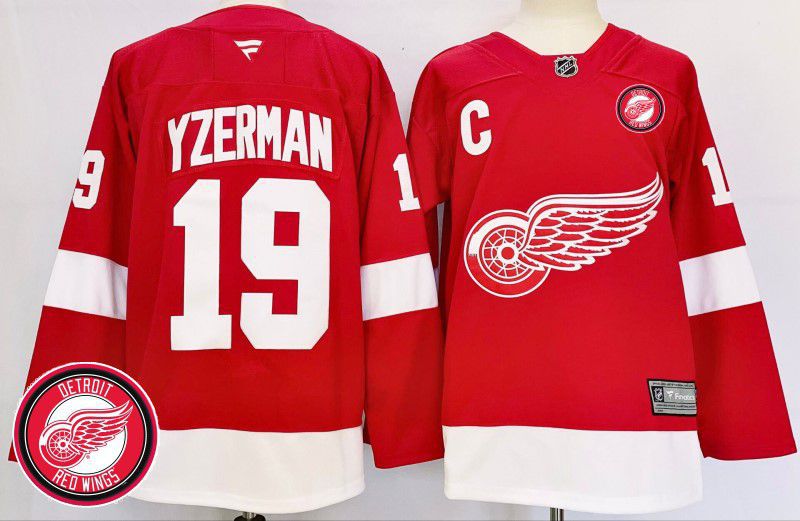 Men Detroit Red Wings #19 Yzerman Red Fanatics 2025 NHL Jersey style 3->detroit red wings->NHL Jersey